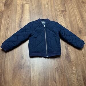Oshkosh B'gosh Toddler Boys Bomber Quilted Puffer Jacket Navy Blue Size 3T